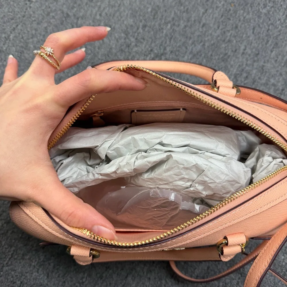 Coach Blush Leather Satchel Crossbody Bag - Picture 4 of 4